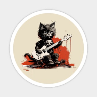 Solo Guitar Rocker cat Magnet